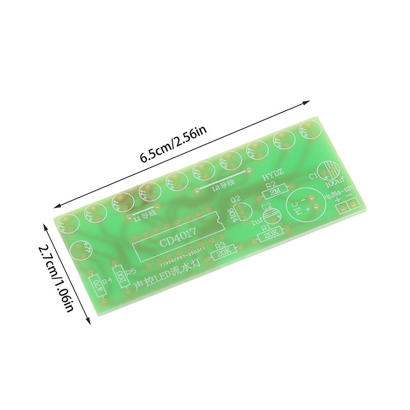 LED světlo na vodu aktivované hlasem Sada CD4017 Modul pro ovládání lucerny DIY Elektronická sada Modul pro výuku fyziky