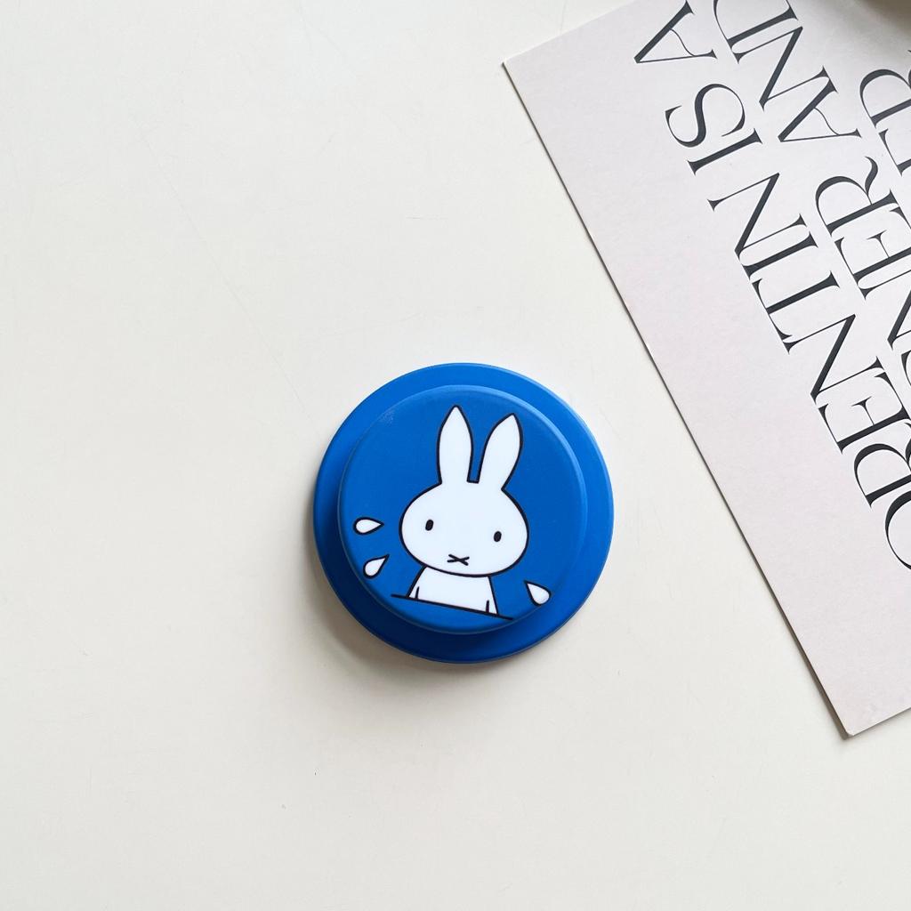 Kawaii Miffy Rabbit Magnetic Phone Stand Matte Circular Cute Cartoon Creative Extendable and Rotatable Phone Stand