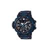 Série Náutica Elegante Relógio Masculino Preto Movimento Mecânico Pulseira de Borracha Relógio Japonês e Coreano Relógio Masculino Mostrador Preto GWN-Q1000MC-1A2ER