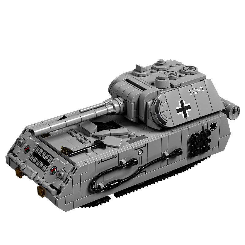 World War 2 WW2 Army Military Soldiers Panzerkampfwagen VIII Maus Tank Model Building Blocks Bricks Toys For Children Gift