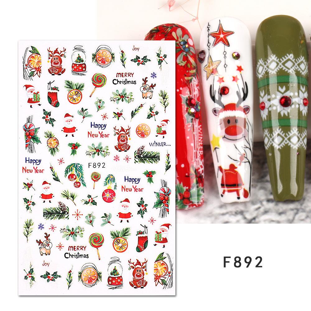 Nail Art Stickers Autumn Thanksgiving Maple Leaf Harvest Mushroom Hazelnut Honey Yellow Leaf Nail Stickers