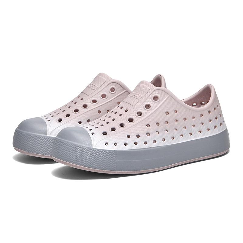 Farbverlauf Loch Sommer Sandalen: Verdickter Eltern-Kind-Stil, Frische Macaron Trend-Bachlaufschuhe für Jungen und Mädchen Size 40 (Standard Size) white