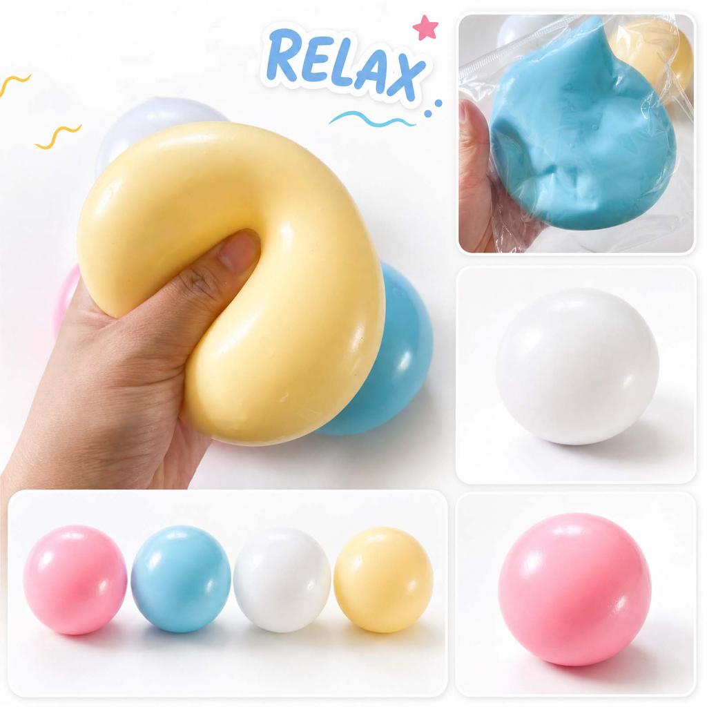 Großer Stressabbau-Knetball für Schreibtisch, Handübung und Entspannung, Sensorisches Spielzeug für Erwachsene und Kinder, 10 cm, Weiches Material