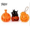 Battery Operated Halloween Lamp Night Light, Flameless Pumpkin LED Lamp, Decorative Warm Glow Decoration Atmosphere Light for Holiday Party Home Decor