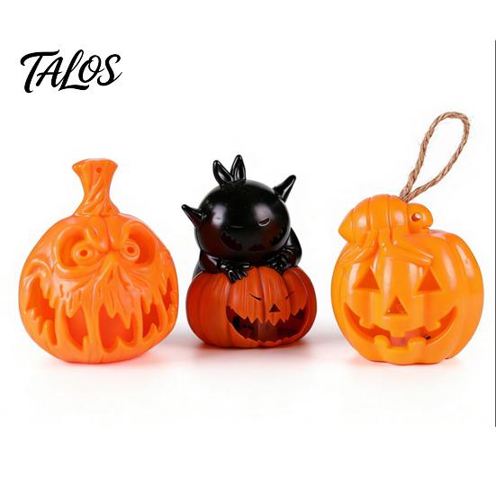 Battery Operated Halloween Lamp Night Light, Flameless Pumpkin LED Lamp, Decorative Warm Glow Decoration Atmosphere Light for Holiday Party Home Decor