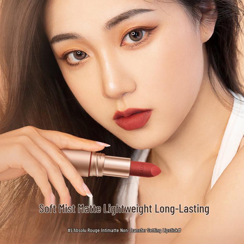 GOVO Pure Matte Non-Stick Velvet Lipstick - Queen Yellow for Brightening, Long-Lasting, Non-Fading Makeup