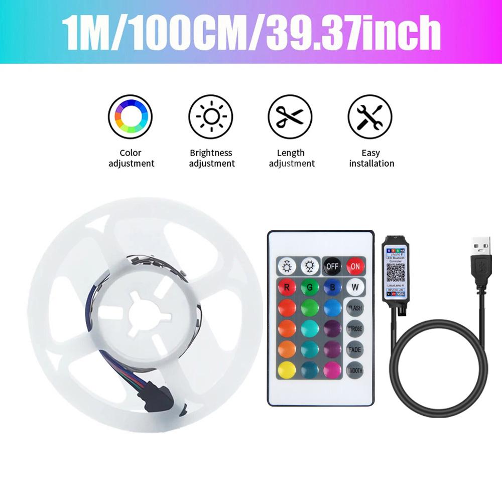 

Светодиодная лента USB 5V RGB 3535 Светодиодные ленты для стен и комнат Управление через приложение и пульт ДУ Гибкая светодиодная лента Диодные огни для украшения комнаты и дома Not waterproof