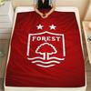 1PC Nottingham Forest FC Print Flannel Blanket, High Quality Comfortable for All Seasons, Home Decor, Warmth and Comfort, Perfect for Christmas Gifts