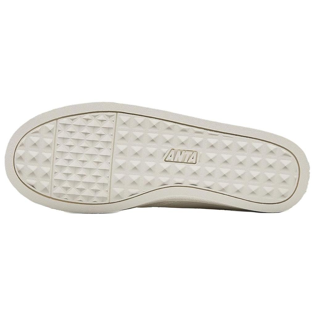 Anta Slip Resistant Lightweight Non Slip Lightweight Low Top Skateboard Shoes Women's White Orange 122438015S-3