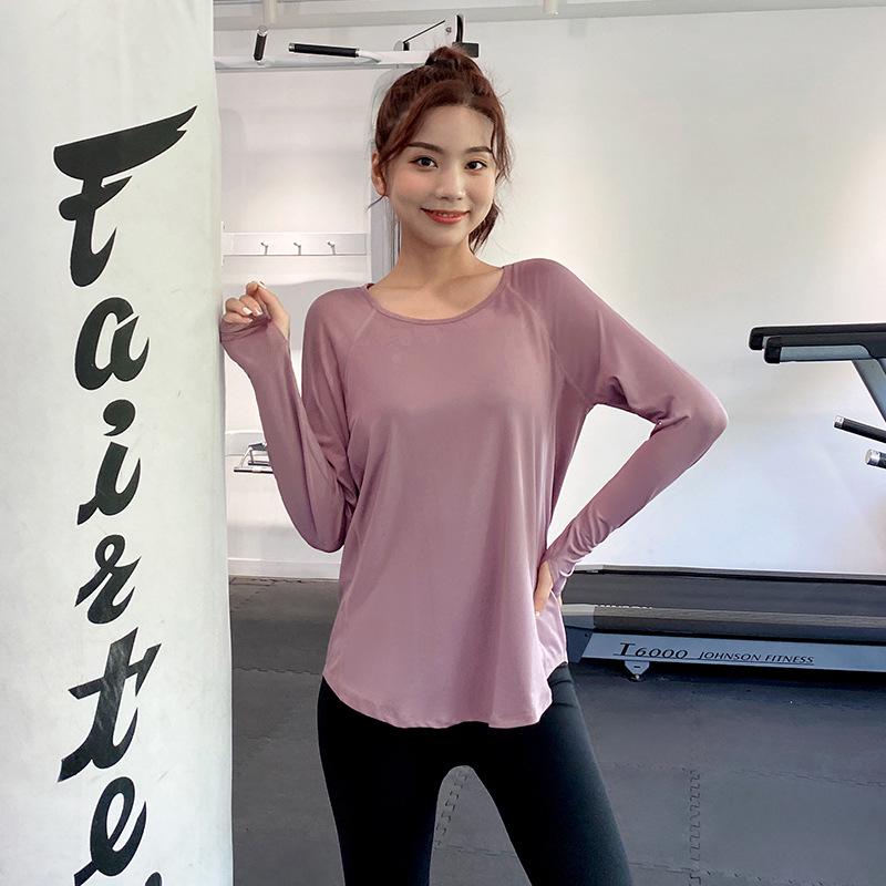 

Женский летний облегающий топ с длинными рукавами для йоги и бега, быстросохнущий XXL [136-146 lbs]