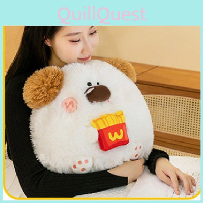 Cute Potato Chip Dog Plush Pillow Toy Adorable Stuffed Animal For Kids Gifts