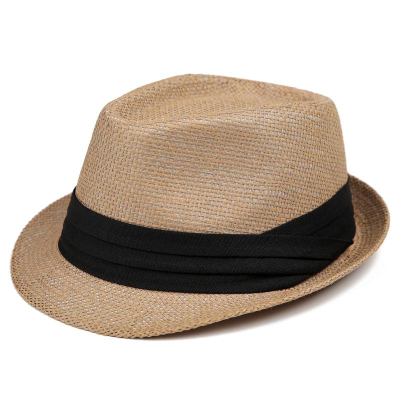 Sun visor summer out travel men straw hat top hat jazz beach hat