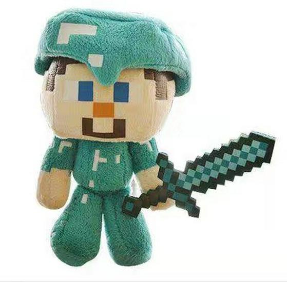 Плюшевая игрушка Minecraft в вакуумной упаковке: Стив, Крипер и Иссушитель