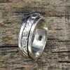 Anxiety  Spinner 925 Sterling silver Worry Ring,  Fidget Handmade Women Spinner Ring
