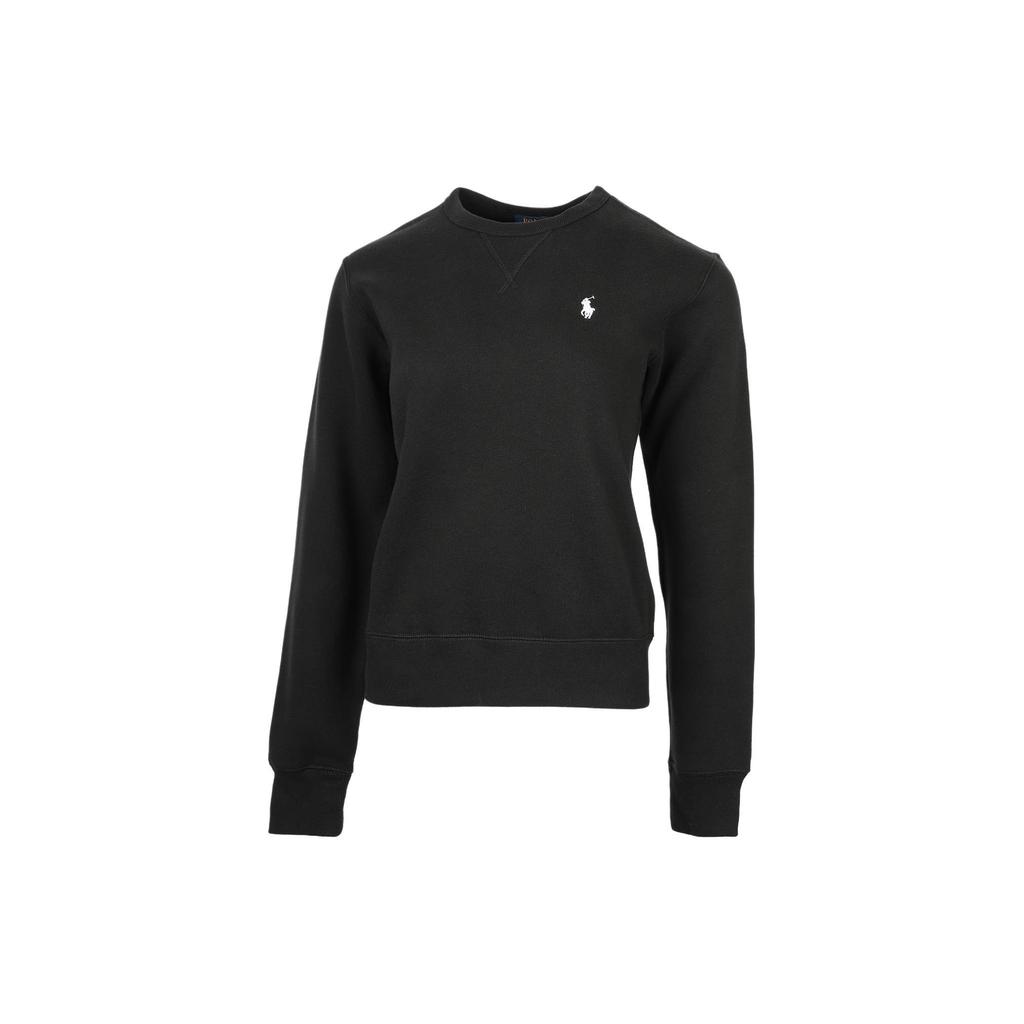 Polo Ralph Lauren Solid Logo Embroidered Crew Neck Long Sleeve Sweatshirt Women sweatshirt Black 211817662008