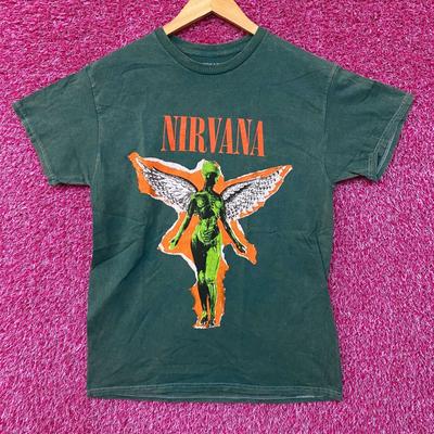 Nirvana In Utero Albumas Grunge Grupės Žalia Marškinėliai