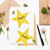 40 Pcs Metallic Star Cutouts Double Printed Paper Stars Decoration for Wedding Movie Night Party Supplies Bulletin Board Classroom Wall Decorations