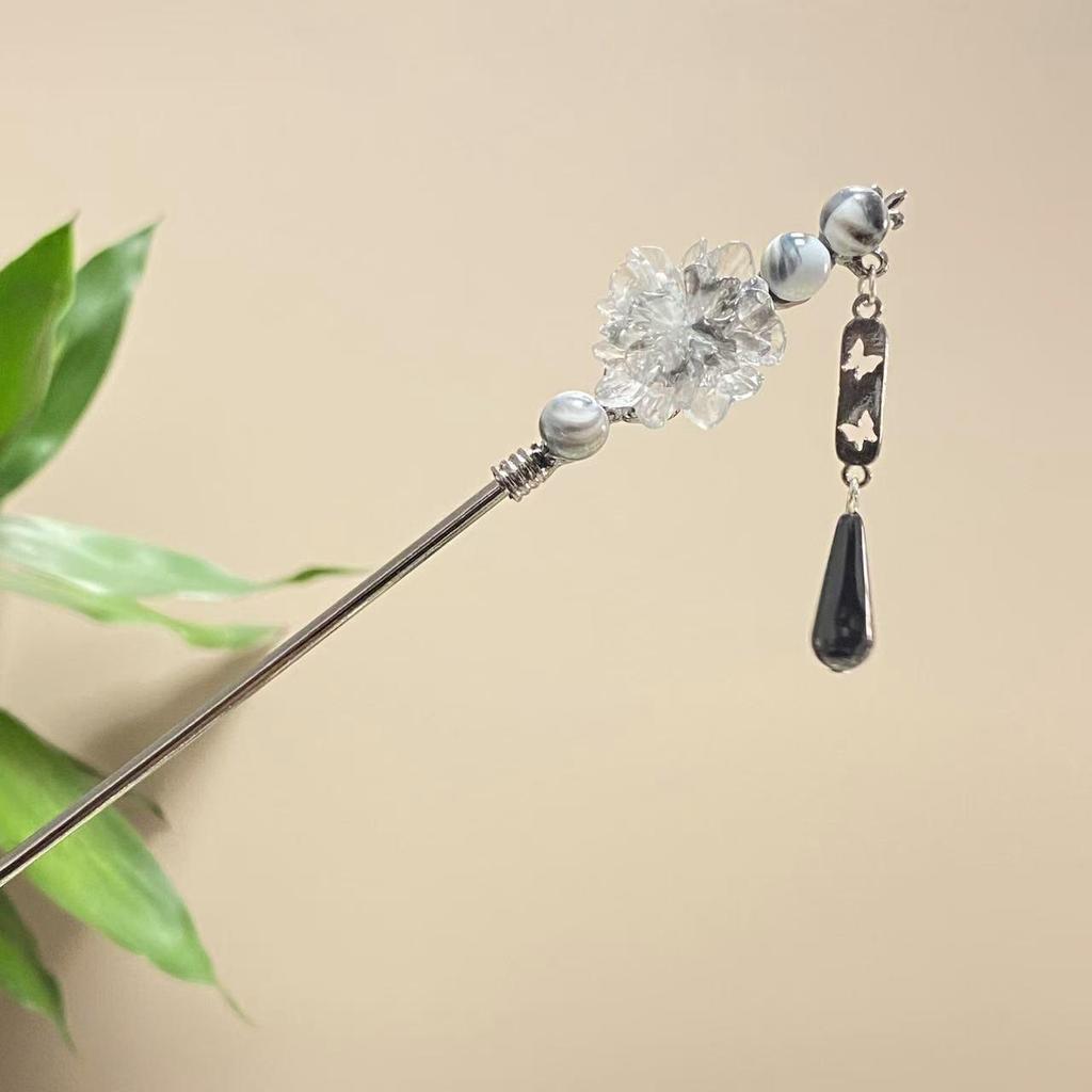 Vintage Hårnål med Tofsar: Elegant huvudbonad inspirerad av Hanfu