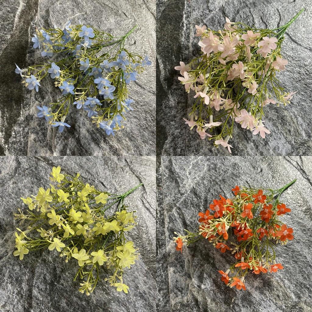 Silk 5 Stem Orchid Floral Arrangement For Living Room And Event Decoration Gift