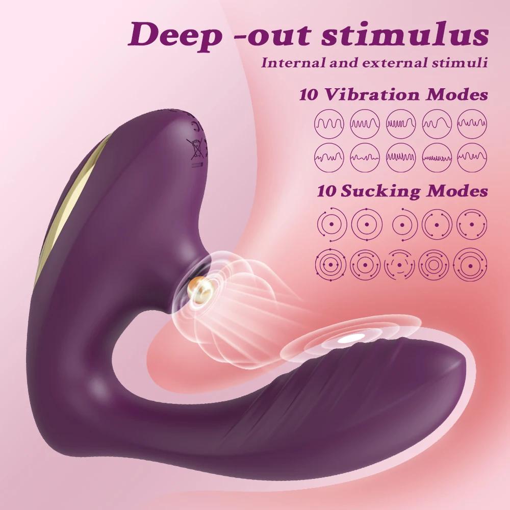 Clit Sucker Vibrator for Women Vagina G-Spot Vibrator Clitoris Stimulator Female Masturabtor Adult Goods Sex Toy for Women Dildo