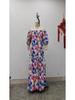 2025 European & American Women's Floral One-Shoulder Long Dress - Spring/Summer Fashion