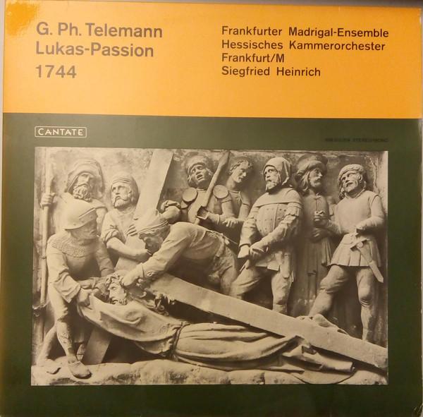 

LP Record GEORG PHILIPP TELEMANN FRANKFURTE LukasPassion 1744 658203 Cantate 1973 Germany Classical Used