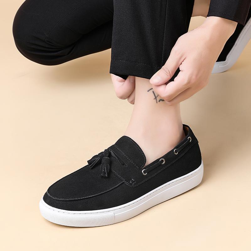 Fashion Men'S Business Casual Shoes Handmade Leather Driving Footwear Leisure Walk Loafers Outdoor Moccasins Male Slip On Flats