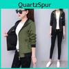 Outerwear Jackets Womens Ladies Coats Retro Zipper Up Bomber Outwear Casual Coats And Jackets Women