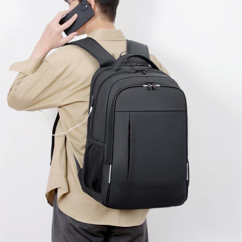 Fashionable Large Capacity Men Business Backpack Travel Double Strap Computer Bag High School Bags Teen College Student Backpack