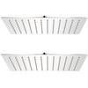 Pomme de douche plongeante 2 pcs Acier inoxydable 20x30 cm