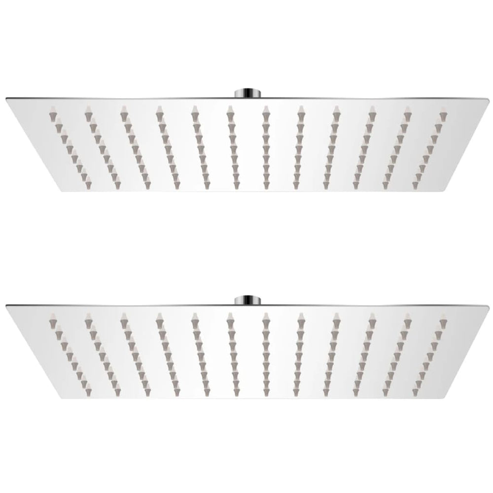 Pomme de douche plongeante 2 pcs Acier inoxydable 20x30 cm