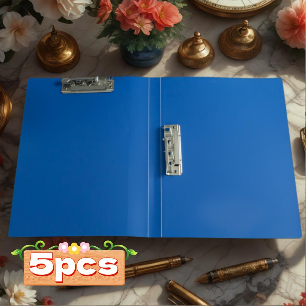 5Pcs A4 Double Clip Office File Folder Pp Material Multi-Layer Strong For Student Music Sheet Document Organizer