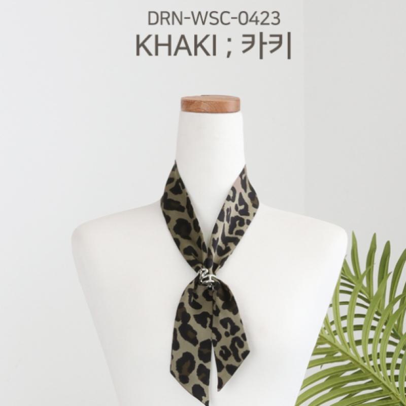 Shop Women Leopard Mini Scarf Ivory Drn Wsc 0423
