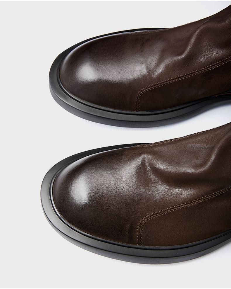 Vintage Martin Boots - Men's British Style, Top Layer Cowhide, Lightweight Low-Top, Handsome Autumn/Winter Model