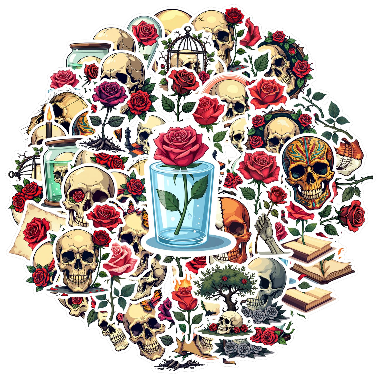 Vintage Gothic Decals Gothic Rose Gothic Stickers Teacher Reward Stickers For Guitar Fridge Phone