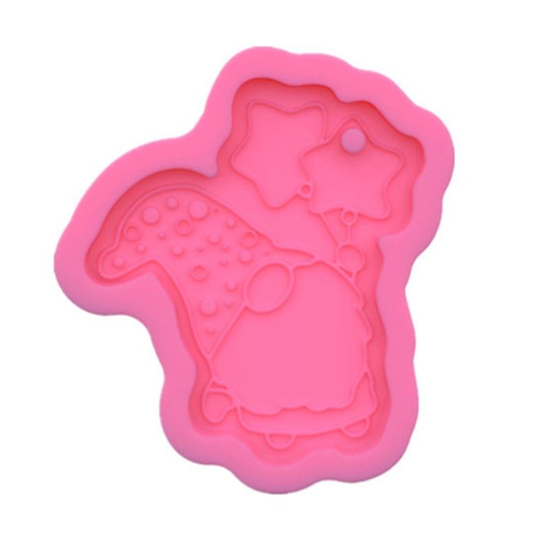 DIY Santa Claus Little Dwarf Silicone Epoxy Mold DIY Keychain Pendant Jewelry Crafting Mould for Christmas Love Gift