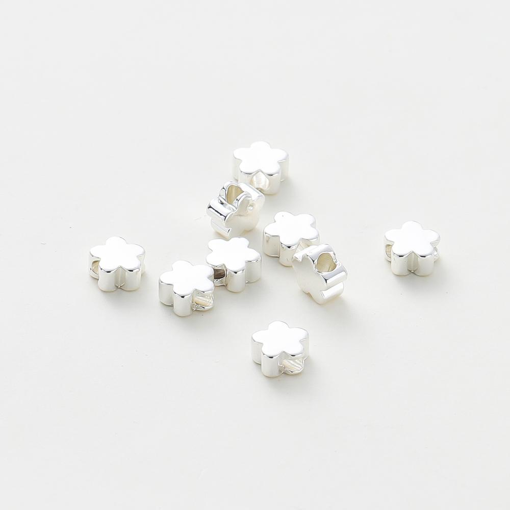 20PCS 14K 18K Gold Plated Brass Round Square Cross Flowers Beads Spacer Beads Jewelry Making Supplies DIY Necklaces Findings