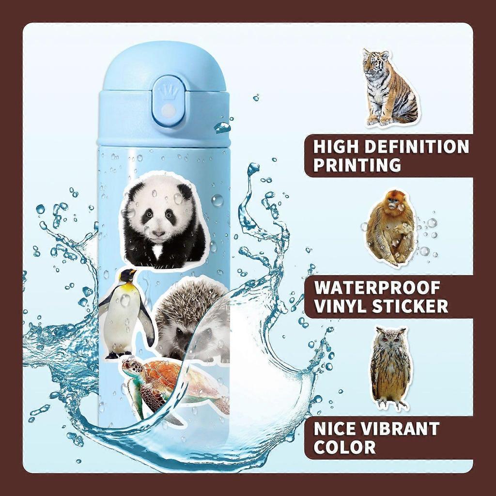 50 Orman Hayvanı Çıkartması, Çocuklar İçin Hayvan Çıkartmaları, 5-7 CM