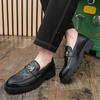 Men Business Dress Shoes Black Brown Slip-on Casual Comfortable High-end Loafers Gentlemen Social Shoes Men Sizes 38-45