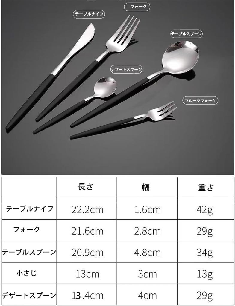 MGOXO Scandinavian Style 30-Piece Cutlery Set: Spoons, Forks, Knives, Gold Finish, Stainless Steel, Suitable for Lunchboxes, Camping, Outdoors, Restau