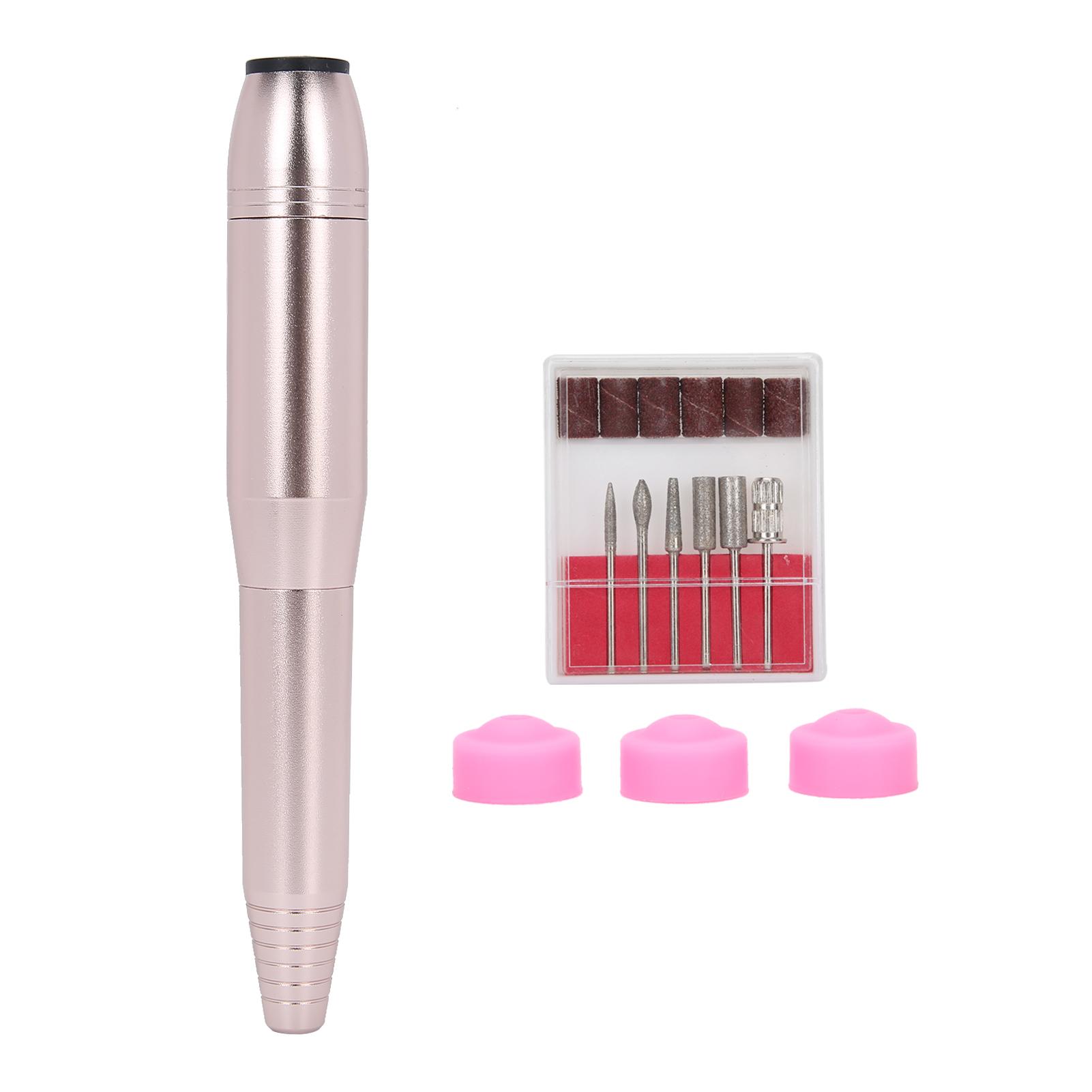 

Электрическая пилка для ногтей портативная профессиональная фреза для маникюра и педикюра с вилкой США Gold EU Plug золотой