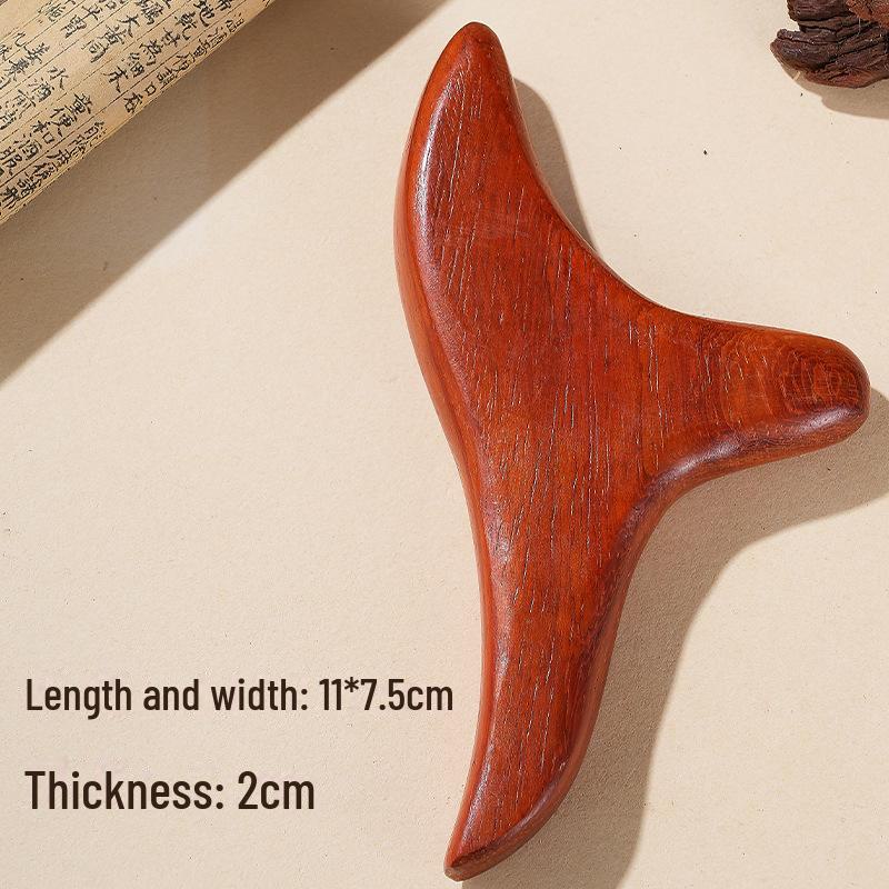 Sandalwood Triangular Bird Acupoint Massager and Scraper for Foot Therapy