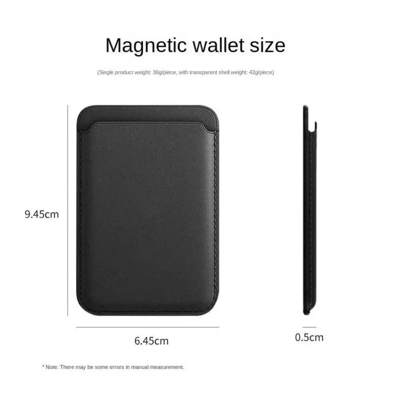 Starker magnetischer Leder-Kartenhalter Leder-Geldbörse Geeignet für IPhone 17 16 15 14 13 12 Pro Max, Samsung S26 S25 Ultra S24 Plus