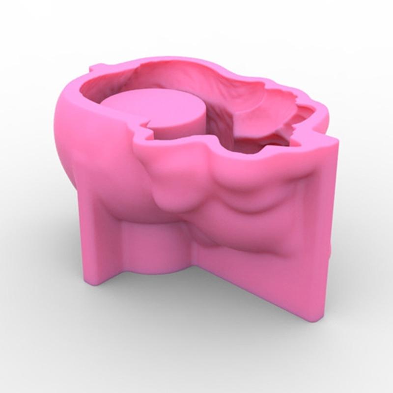 Succulents Flower Pot Resin Silicone Mold Suitable for Diy Garden Concrete Flower Pot Candle Holder Crafts Home Decor