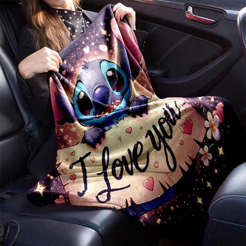 1pc Stitch Printing Blanket - Soft, All-Season Throw for Office Blanket, Personalized Gift with Adorable Cartoon Design