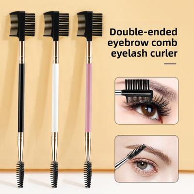Single Double-headed Eyebrow Comb/eyelash Brush, Eyelash Curl, Eyebrow Brush, Spiral Brush, Makeup Brush, Multi-functional Beauty Tool