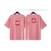 T-shirt in cotone puro a doppia filatura, lavata e invecchiata, con stampa di lettere Vetements, versione alta transfrontaliera, per uomo e donna