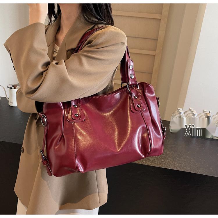 Vintage European & American Women's High-End Casual Shoulder Tote & Crossbody Bag