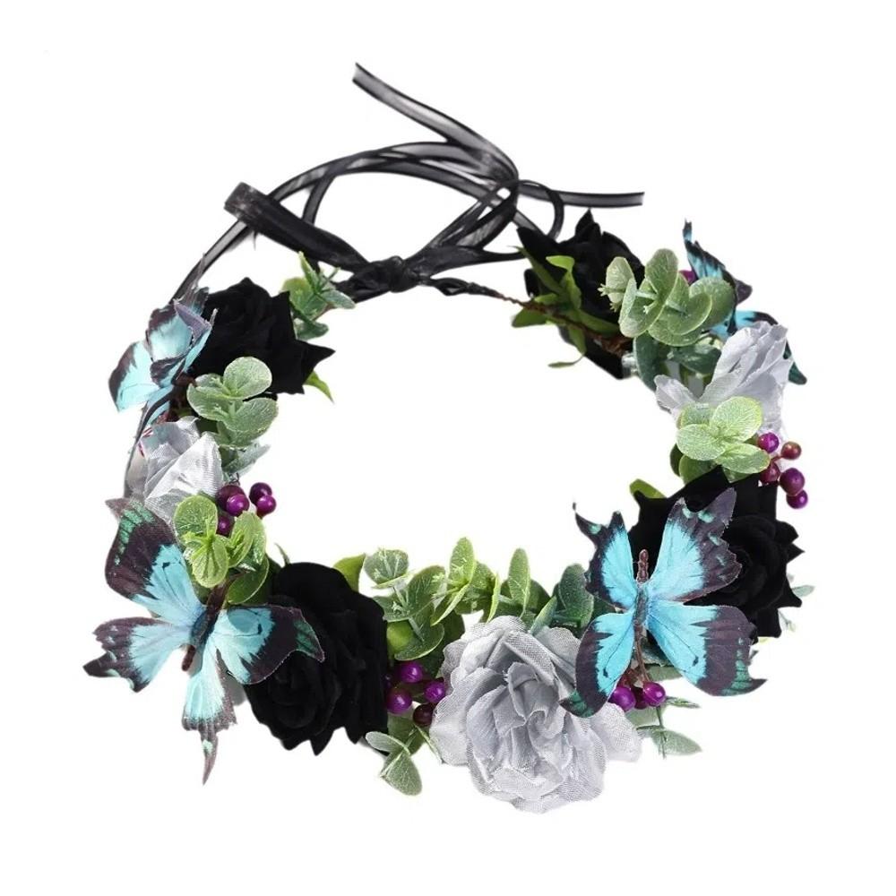Fashion Halloween Headband Exquisite Cosplay Headband Simulation Flower Headband  Costume Accessory
