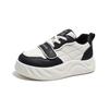 Zapatillas de deporte gruesas con plataforma informal para mujer, zapatillas ligeras para correr, zapatillas de deporte transpirables de cuero PU para caminar, zapatos deportivos de tenis con cordones para mujer
